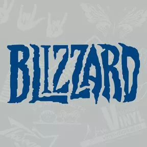 синяя виниловая наклейка Blizzard
