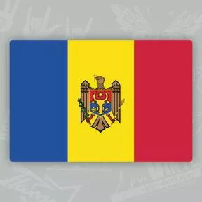 Наклейка с флагом Молдавии