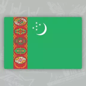 наклейка флаг Туркменистана 