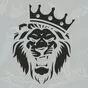 черная наклейка Лев в короне