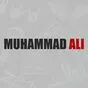 черно-красная наклейка Мухаммед Али