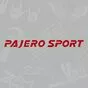 красная наклейка Pajero Sport